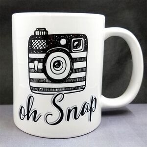 Oh Snap Mug, Photographer Photography Gift, Camera Mug,‎ 11oz Coffee Mug